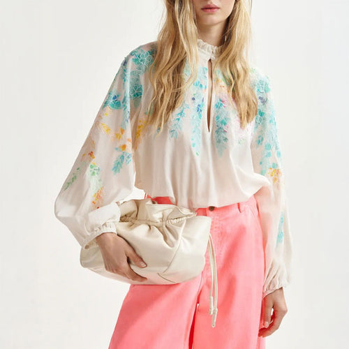 ESSENTIEL ANTWERP Hitrus Appliqued Detail Top in Off White