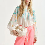 ESSENTIEL ANTWERP Hitrus Appliqued Detail Top in Off White