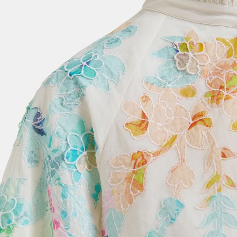 ESSENTIEL ANTWERP Hitrus Appliqued Detail Top in Off White