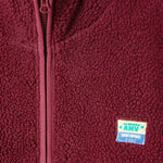 AMERICAN VINTAGE Hoktown Zip Up Jacket in Burgundy Melange