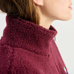 AMERICAN VINTAGE Hoktown Zip Up Jacket in Burgundy Melange