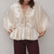 FAUNE Honeysuckle Modal Satin Blouse in Natural Blush
