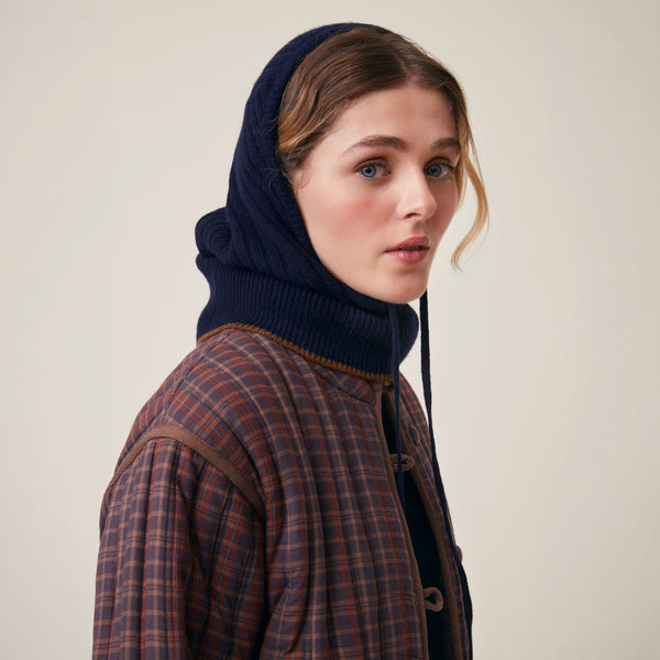 MOISMONT Irma No227 Merino Wool Hood in Magic Blue
