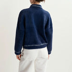 ESSENTIEL ANTWERP Ihoops Cardigan with Bow in Navy