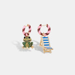 ESSENTIEL ANTWERP Horry Earrings with Charms  in Praline