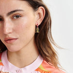 ESSENTIEL ANTWERP Horry Earrings with Charms  in Praline