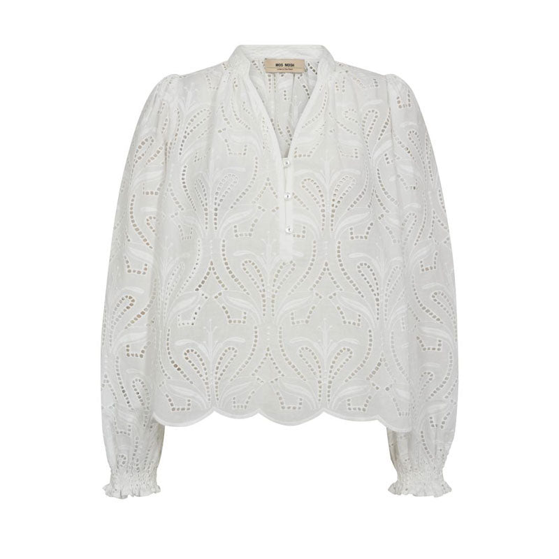MOS MOSH MMTazzin Caza Blouse in White