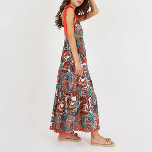 Lily Paisley Print Maxi Dress in Multi