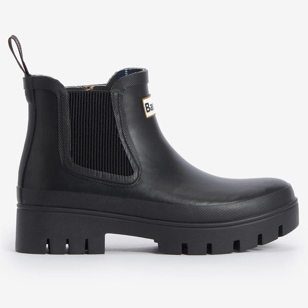 BARBOUR Halton Chelsea Welly Boots in Black