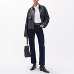 RAG & BONE Harlow Mid Rise Ankle Straight Jeans in Dark Rinse