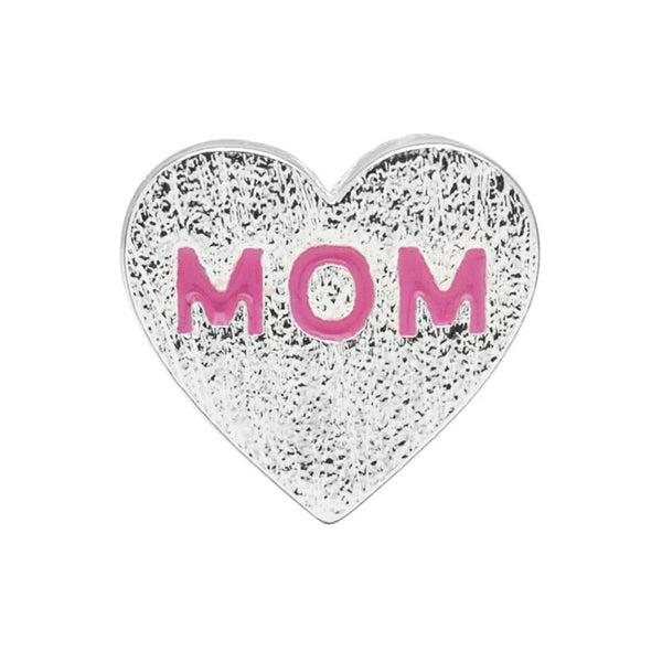 LULU COPENHAGEN Heart Mom Silver Plated Earring 1 pcs in Pink