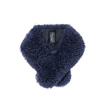 HELEN MOORE Faux Sheepskin Vintage Collar in Navy