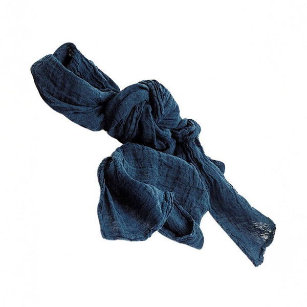 COULEUR CHANVRE Hemp Scarf in Bleu du Japon
