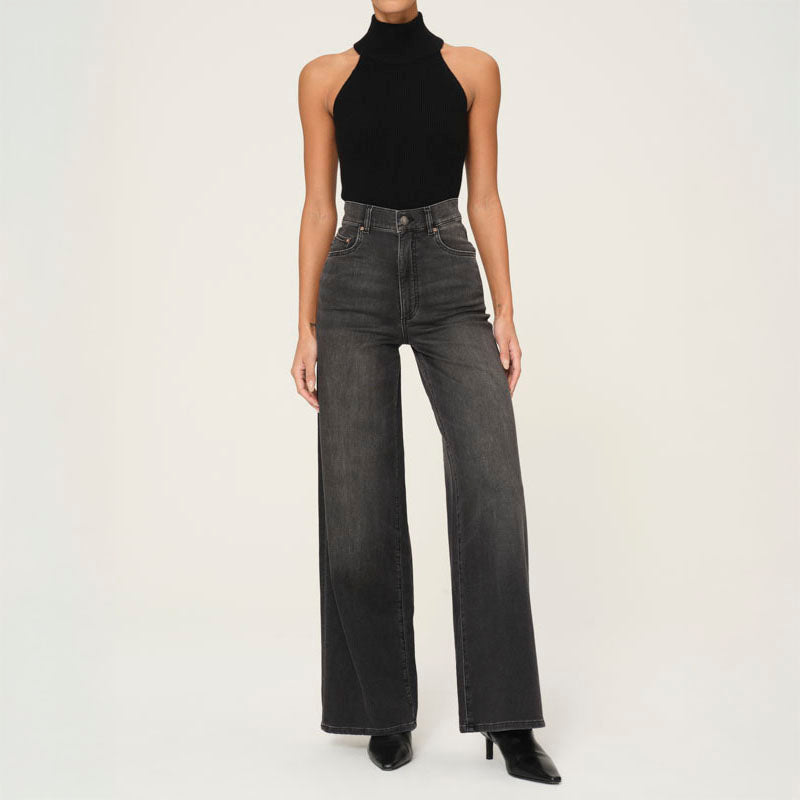 DL1961 Hepburn Wide Leg Jeans in Dark Haze
