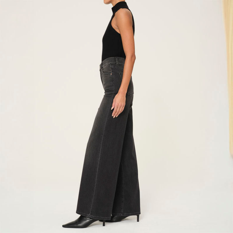 DL1961 Hepburn Wide Leg Jeans in Dark Haze