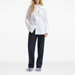 ESSENTIEL ANTWERP Hoofd Lace Panelled Shirt in White