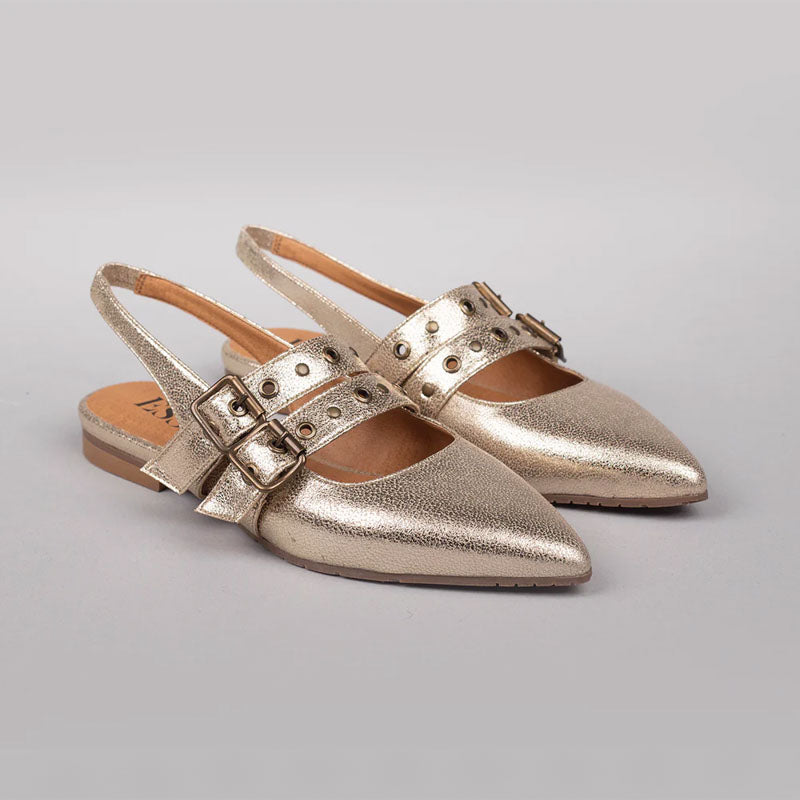 ESSKA Hope Sling Back Shoes in Vegan Platinum