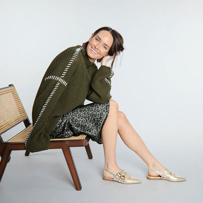 ESSKA Hope Sling Back Shoes in Vegan Platinum