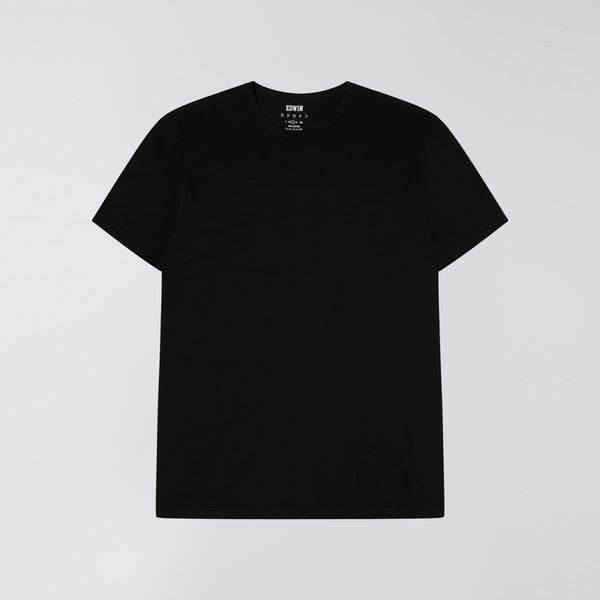 EDWIN Double Pack Short Sleeve T-Shirt in Black