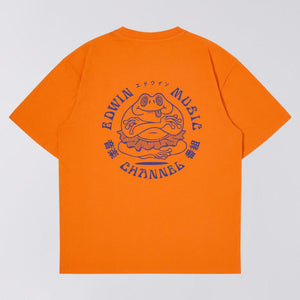 Edwin Music Channel T-Shirt in Orange Tiger