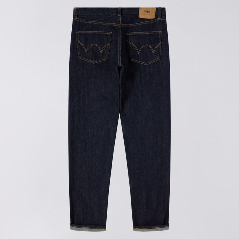 Kaihara Regular Tapered Jeans in Blue Rinsed
