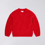 EDWIN Dun Textured Sweater in Fiery Red
