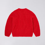 EDWIN Dun Textured Sweater in Fiery Red