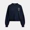 ESSENTIEL ANTWERP Ibernatus Embroidered Sweat in Navy