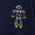 ESSENTIEL ANTWERP Ibernatus Embroidered Sweat in Navy
