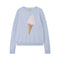 JUMPER 1234 Ice Cream Crew Neck Cashmere Jumper in Azure/Multi