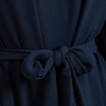 ESSENTIEL ANTWERP Iflower Pussy Bow Tie Dress in Navy