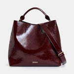 ESSENTIEL ANTWERP Ihurley Glossy Shopper Bag in Burgundy