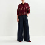 ESSENTIEL ANTWERP Illuminati Striped Sequin Polo in Margot Mauve
