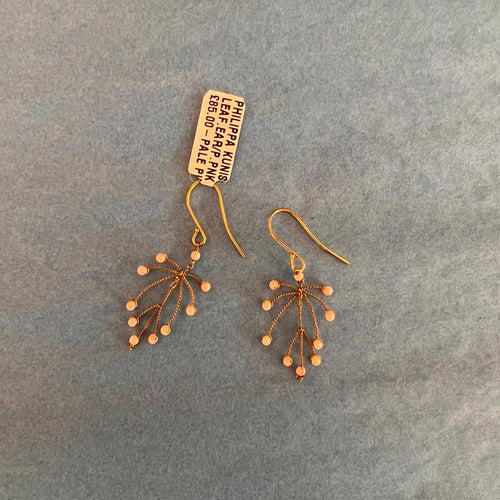 PHILIPPA KUNISCH Leaf Earrings in Pale Pink
