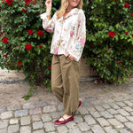 BLACK COLOUR BCAya Balloon Pant with Pockets in Army