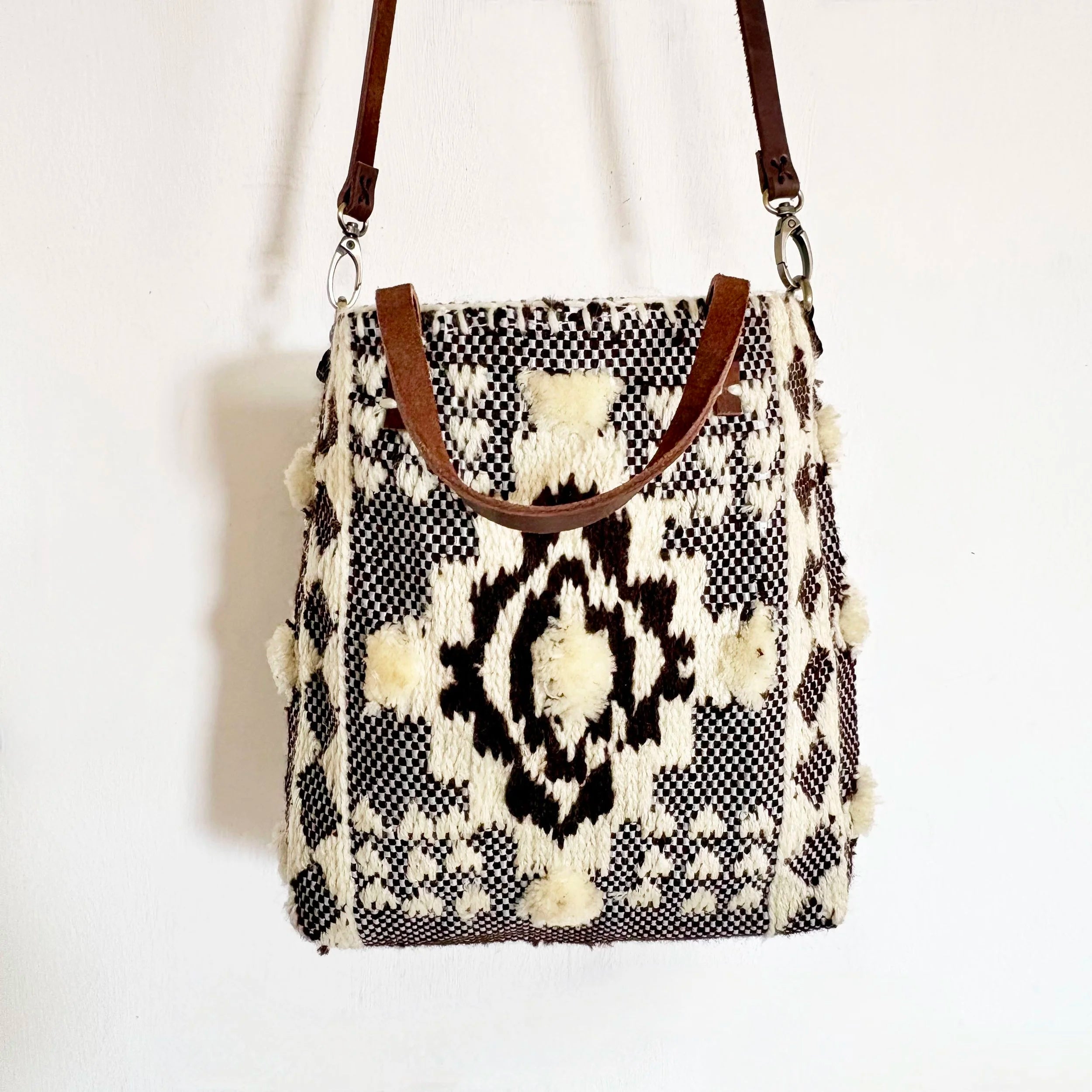 EN SHALLA Extra Small Aztec Tote Bag in Brown