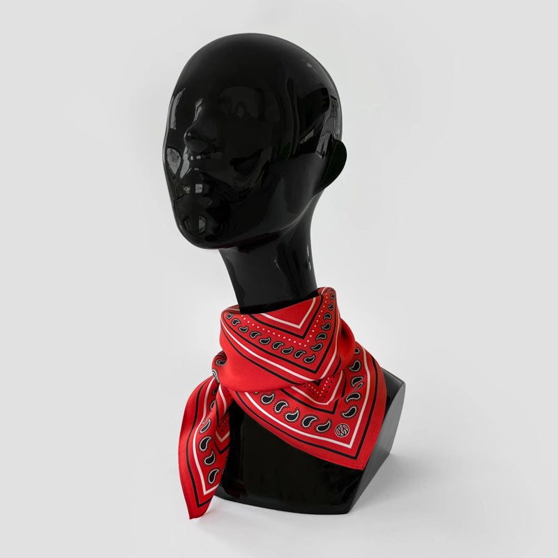 LE SCARF Paisley Scarf / Red / 50x50