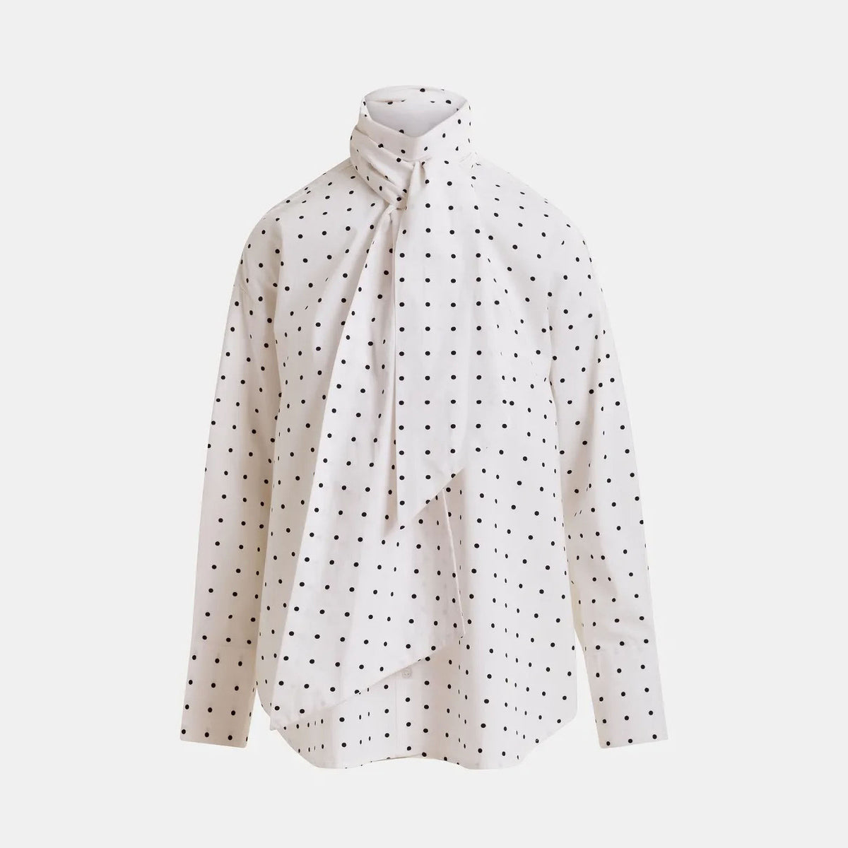 ESSENTIEL ANTWERP Imoverit Pussy Bow Tie Shirt in Off White