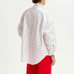 ESSENTIEL ANTWERP Imoverit Pussy Bow Tie Shirt in Off White