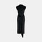 ESSENTIEL ANTWERP Inche Velvet Jersey Dress in Black