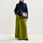 ESSENTIEL ANTWERP Indsay Wool-Blend Turtleneck With Detachable Collar and Rhinestone Embellishments in Navy