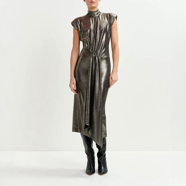 ESSENTIEL ANTWERP Iquarius Jersey Dress in Silver