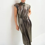 ESSENTIEL ANTWERP Iquarius Jersey Dress in Silver