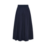 ANNE-MI Irissa Long Cotton Skirt in Dark Navy