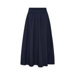 ANNE-MI Irissa Long Cotton Skirt in Dark Navy