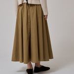 ANNE-MI Irissa Long Cotton Skirt in Ermine