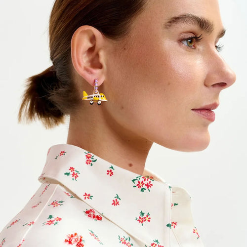 ESSENTIEL ANTWERP Irnaud Earrings with Charms in Love Mauve