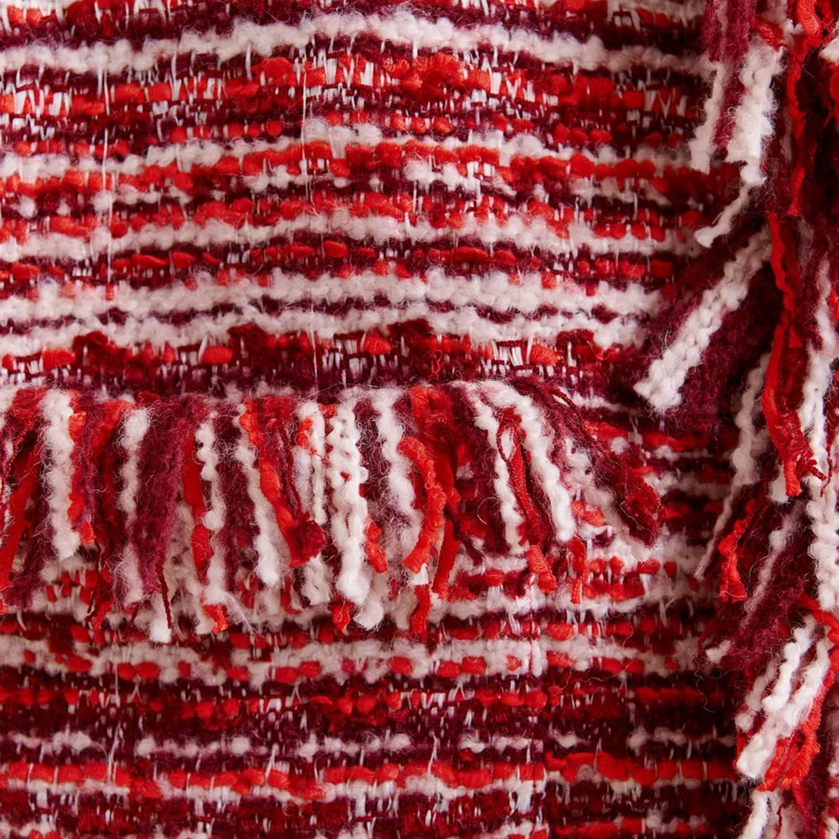 ESSENTIEL ANTWERP Ishani Fringed Gilet in Red