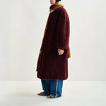 ESSENTIEL ANTWERP Ispot Faux Fur Coat in Margot Mauve