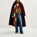ESSENTIEL ANTWERP Ispot Faux Fur Coat in Margot Mauve